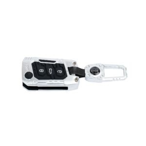 Volkswagen Taigun Virtus 3 Button Black Metal Key Cover - Transformer Armor Series