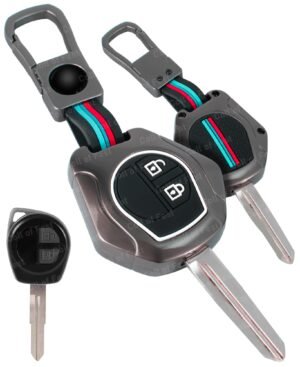 Maruti Suzuki Swift Dzire 3 Button Key Cover - Metal Silicon
