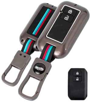 Maruti Suzuki Vitara Brezza 3 Button Key Cover - Metal Silicon