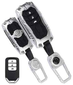 Honda BRV WRV CRV 3 Button Black Chrome Key Cover - Transformer Armor Series