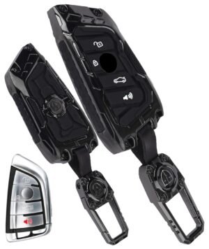 BMW X1 X3 X5 4 Button Metal Key Cover - Transformer Armor Series