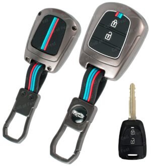 Hyundai New i10 Grand Nios 3 Button Key Cover - Metal Silicon