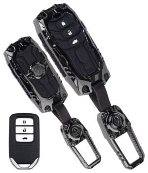 Honda BRV WRV CRV 3 Button Black Chrome Key Cover - Transformer Armor Series