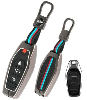 Mahindra Scorpio N 3 Button Key Cover - Metal Silicon
