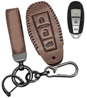 Maruti Suzuki Ertiga Ciaz 3 Button Key Cover - Handmade Leather Cover