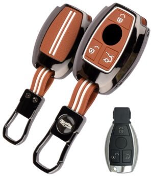 Mercedes C E S Class 3 Button Brown Key Cover