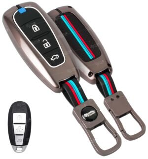 Maruti Suzuki Ertiga Ciaz 3 Button Key Cover - Metal Silicon