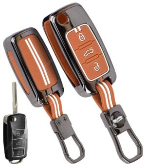 Volkswagen Polo Vento 3 Button Chrome Metal Key Cover