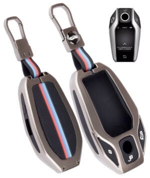 Coll of Fest Premium Metal Silicon Key Cover Compatible with BMW X | Series Display Key Full Metal Protections Glow in the Dark