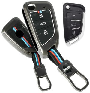 Coll of Fest Premium Metal Silicon Key Cover Compatible with KEYDIY B29 Universal B Series KD Remote Car Key for Mini KD/KD-X2/KD-MAX 3 Button Flip Smart Key Glow in the Dark