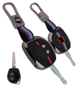 Coll of Fest Luxury Metal Silicon Key Cover Compatible with Suzuki Swift | Ertiga | Wagonr | Celerio | Swift Dzire | Alto | Fronx | Brezza | S Presso | Ignis | 2 Button Key Glow in Dark