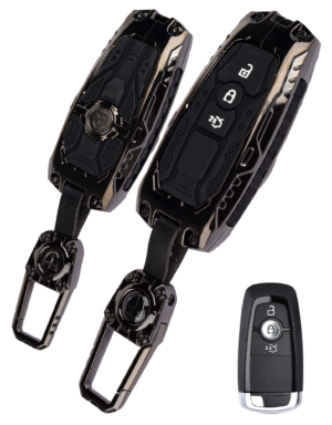 Coll of Fest Transformer Series Waterproof Luxury Soft Silicone Key Cover Compatible with Ford Eco Sport | Figo | Aspire | Endeavour | 3 Button Smart Key Glow in the Dark