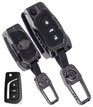 Coll of Fest Transformer Series Compatible for Toyota Innova Crysta Corolla-Altis Camry HyCross Hilux 3 Button Flip Smart Protection Special Feature Visible in Low-Light Condition